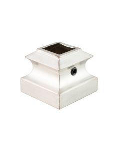 Aluminum Base Collars - 1/2" Square - Brushed Stainless Effect