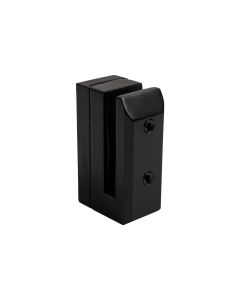 Black, Square, Adjustable, Surface Mount Glass Spigot - Alloy 2205