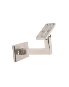 Flat Saddle, Adjustable, Rectangular, Wall Mount Bracket, 90° Arm - Alloy 304 