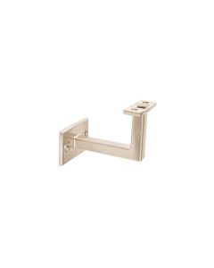Zinc Diecast Bracket, Fixed Saddle - 3" Extension - Brushed Stainless Effect