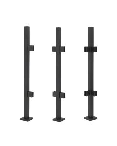 Black, Square, Pre-Assembled Posts