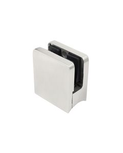 Medium, Square, Glass Clip for Round Post - Alloy 316   