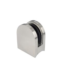 Large, Round, Glass Clip for Round Post - Alloy 304   