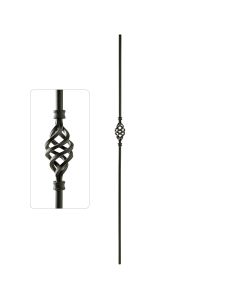 Steel Tube Balusters- 1/2" Round Series - Single Basket