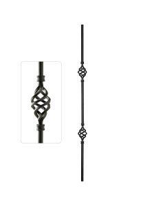  Steel Tube Balusters, 1/2" Round Series, Double Basket