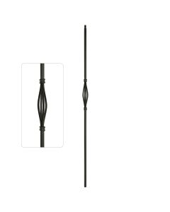 Steel Tube Balusters- 1/2" Round Series - Single Basket