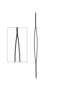 Steel Tube Balusters- Geometric 1/2" Square Series With Dowel Top - Single Feature - Satin Black