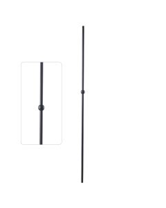 Steel Tube Balusters- 9/16" Round Series - Single Sphere - Satin Black