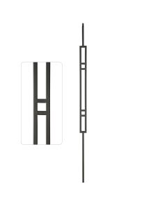  Geometric Steel Tube Spindles, 1/2" Square Series