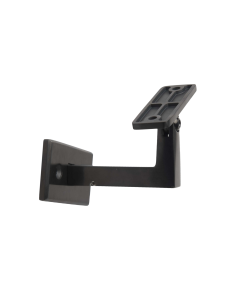 Flat Saddle, Adjustable, Black, Rectangular, Wall Mount Bracket, 90° Arm - Alloy 304 