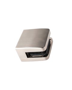 Large, Square, Tapered Glass Clip for Square Post - Zinc   