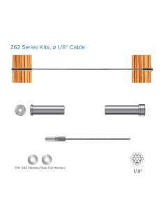 RailFX® Cable Rail Kits, 262 Series, Through-Post, Wood Post Applications