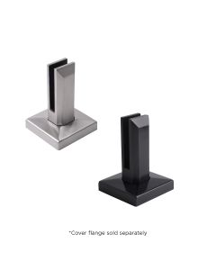 Stainless Steel Surface Mount Adjustable Glass Clamp, Square
