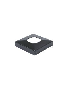 Black Stainless Steel Cover Flange, Square - Alloy 316L - #4 Satin Finish