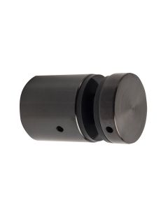 Black Stainless Steel Fascia Mount Single Adapter, Round - 1-1/2" Length - 1-1/2" Diameter - Alloy 304 - #4 Satin Finish