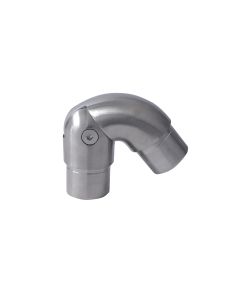 Stainless Steel Adjustable Downward Elbow, Round - Alloy 304 - #4 Satin Finish