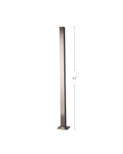 42" Height - Plain Post, 1-9/16" Square - Alloy 304