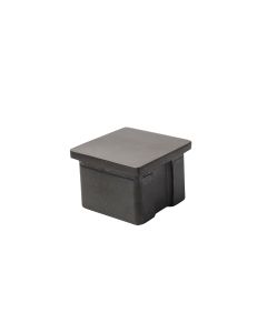 Black Stainless Steel Cap - Square - Alloy 304 - #4 Satin Finish