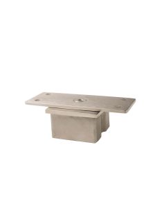Bezdan Cable Top Mount Bracket for Fascia Mount Cable Post, Fixed, Flat Saddle, Alloy 316, #4 Satin Finish