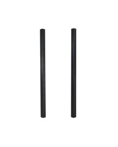 Bezdan Cable Black Square Post Fascia Mount, Pre-Drilled for Through-Post Fittings (Stair)