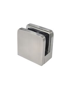 Large, Square, Glass Clip for Square Post - Alloy 304   