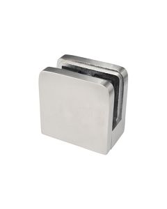 Large, Square, Glass Clip for Square Post - Alloy 316   
