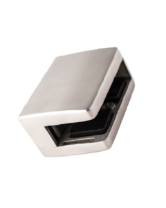 Large, Rectangular, Tapered Glass Clip for Square Post - Alloy 304   