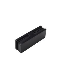 Black Stainless Steel Glass Alignment Clips, Low Profile, 180˚ - Square - Alloy 304 - #4 Satin Finish