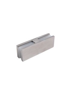 Stainless Steel Glass Alignment Clips, Low Profile, 180˚ - Square - Alloy 304 - #4 Satin Finish