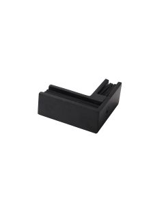 Black Stainless Steel Glass Alignment Clips, Low Profile, 90˚ - Square - Alloy 304 - #4 Satin Finish