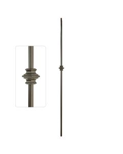 Steel Tube Balusters - 1/2" Square Series With Dowel Top - Single Collar - Pavestone