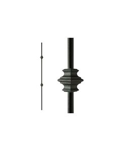 Steel Tube Balusters- 1/2" Round Series - Double Collar