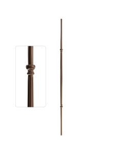 Aluminum Tube Balusters- 5/8" Round Series - Fluted Center - Burnt Penny