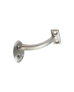 Zinc Diecast Brackets - 3 3/8" Extension - 3 Holes - Brushed Stainless Effect