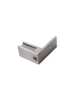 Stainless Steel Wall to Glass Alignment Clips, 90˚ - Square - Alloy 304 - #4 Satin Finish