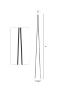 Steel Tube Balusters - Geometric 1/4" Square Series V-Shaped With Dowel Top - Satin Black