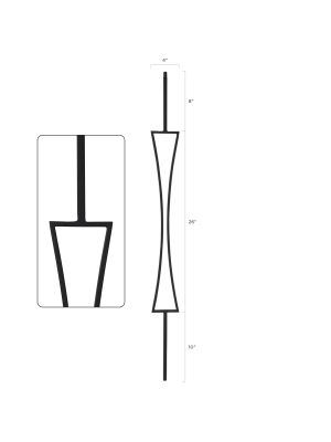 Steel Tube Balusters - Geometric 1/2
