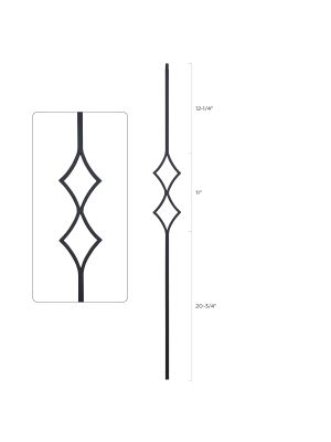Steel Tube Spindles - Geometric 1/2