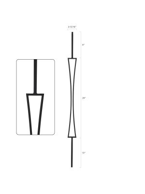 Steel Tube Balusters - Geometric 1/2