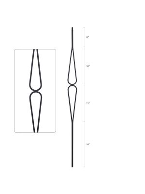 Steel Tube Spindles - Geometric 1/2