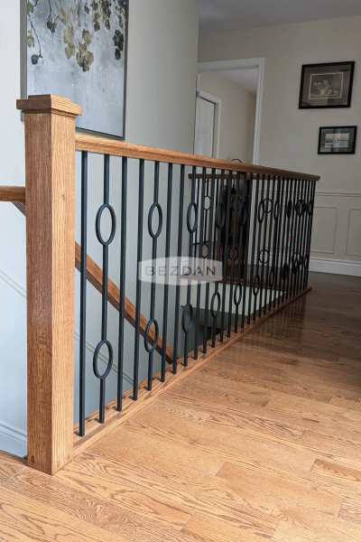 TimeLine® geometric steel tube baluster TL08-2-30 and steel tube plain baluster TL12X-30