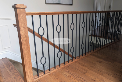 TimeLine® geometric steel tube baluster TL08-2-30 and steel tube plain baluster TL12X-30
