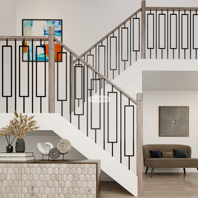 TimeLine® geometric steel tube baluster TL96-1-30 and plain baluster TL12X-30