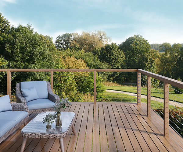 Deck in St. John’s featuring cable railing