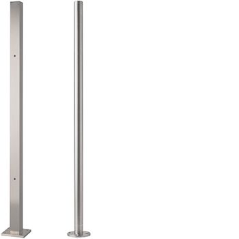 Les supports à fixation en surface, de par leur design effilé, confèrent une certaine élégance aux poteaux ronds et carrés. 